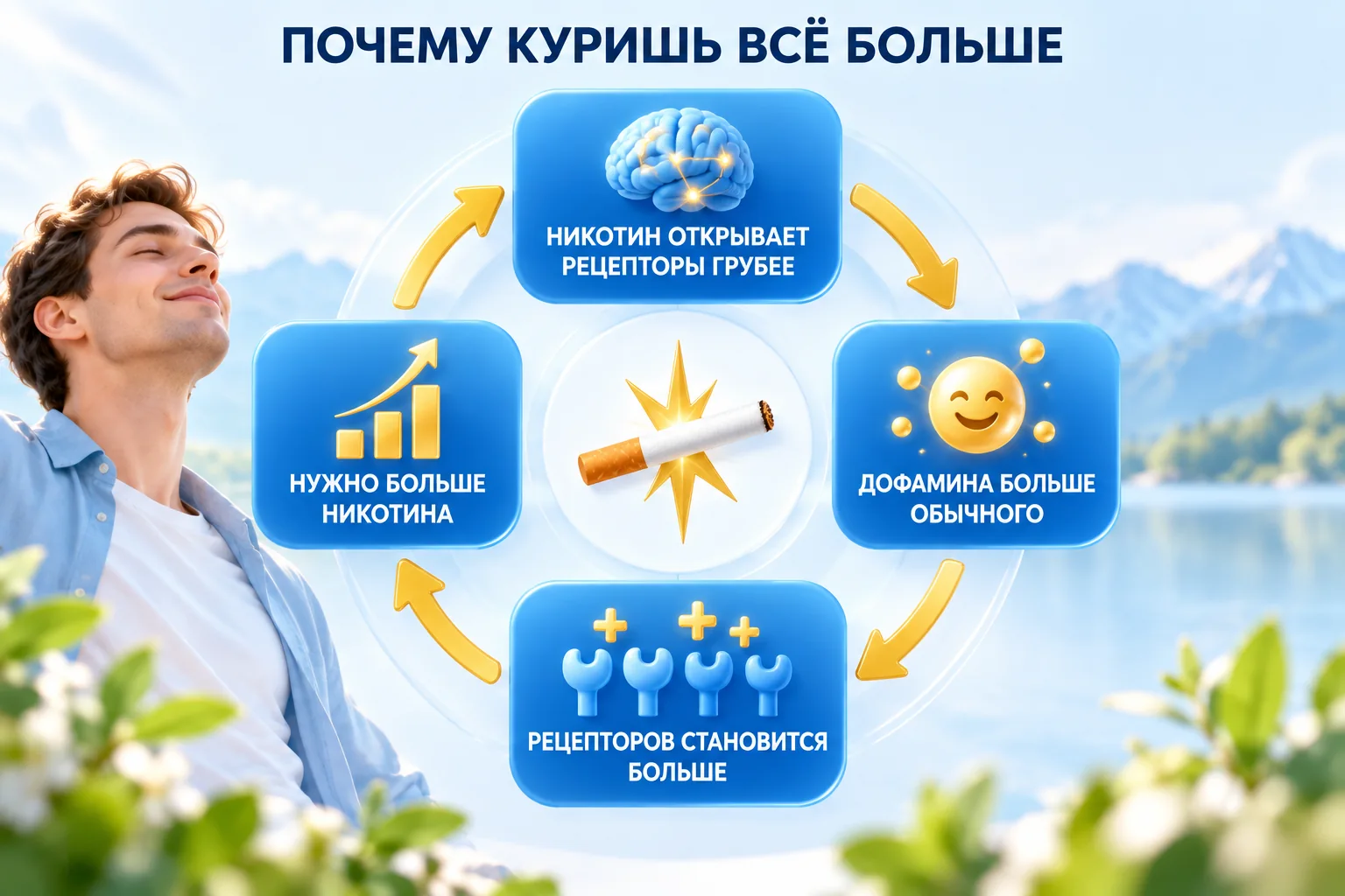 Круг никотиновой зависимости: почему со временем куришь всё больше